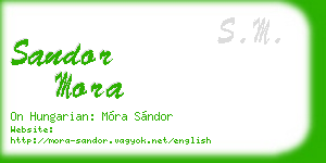 sandor mora business card