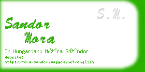 sandor mora business card